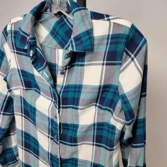 GEORGE Round Hem  High/Low Flannel - Picture 2 of 6